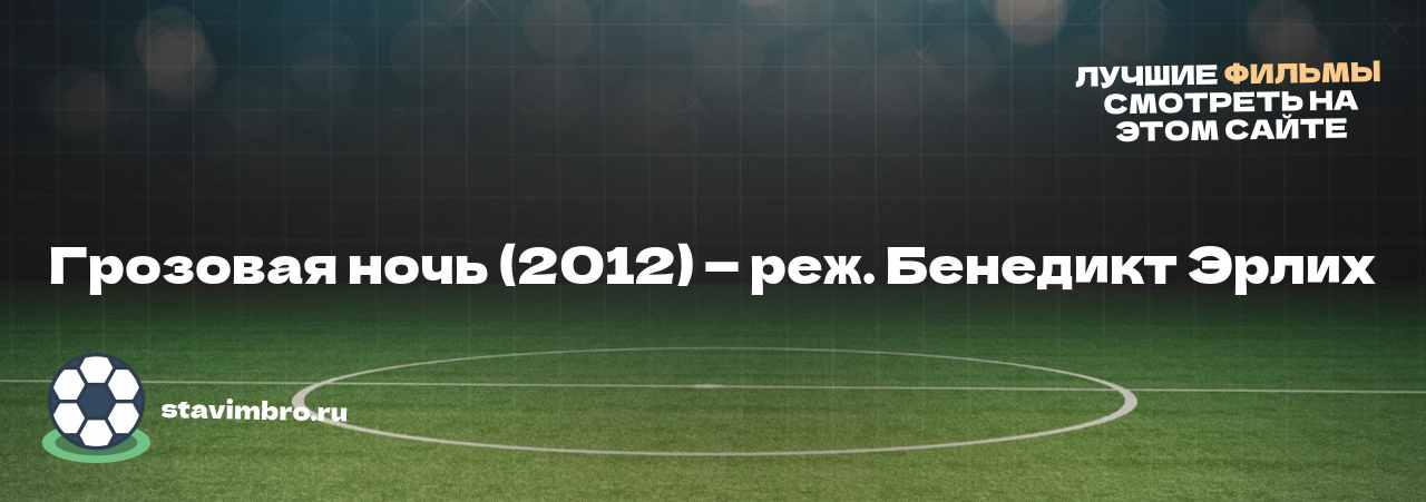 Грозовая ночь (2012) — реж. Бенедикт Эрлих - узнайте о фильме на сайте stavimbro.RU